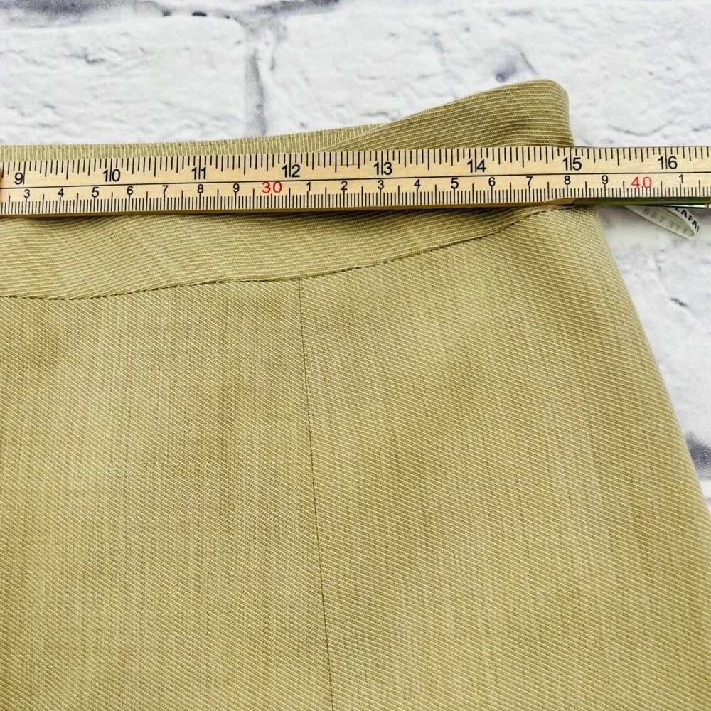 Lafayette 148 New York Tan Wool Pencil Skirt Size 6 Classic Career Wear